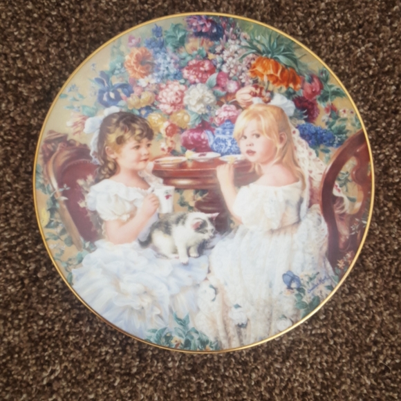 Sandra Kuck Tea Party Collectors Plate & Frame - Picture 4 of 6